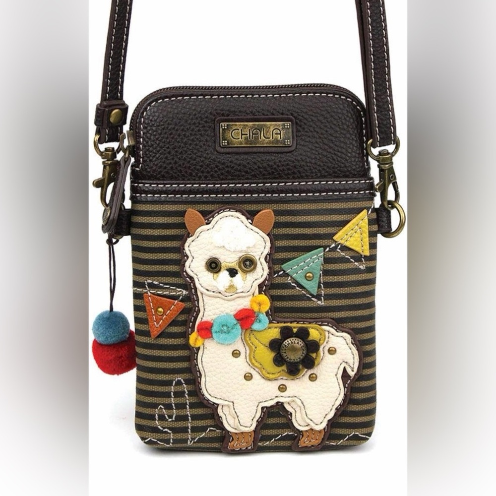 Chala Striped Alpaca Crossbody Cell Phone
Purse Mini Crossbody Bag ID Card - Picture 2 of 8